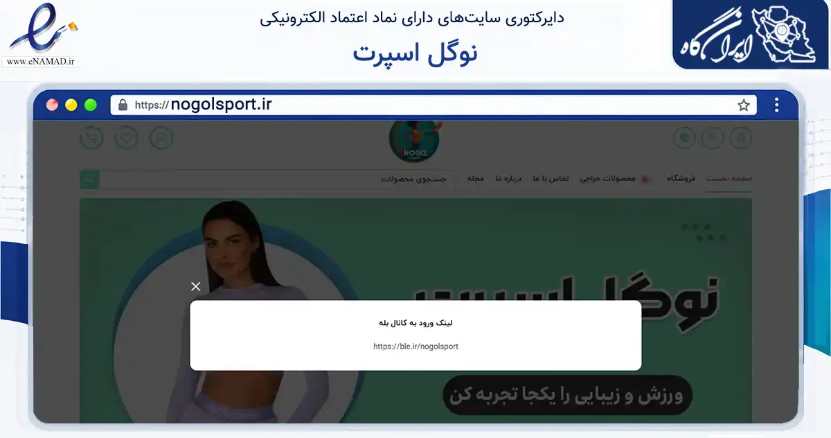 صفحه اصلی سایت نوگل اسپرت به نشانی nogolsport.ir که در زمینه تجارت، بازرگانی و تبلیغات با مرکزیت مشهد فعالیت دارد.
