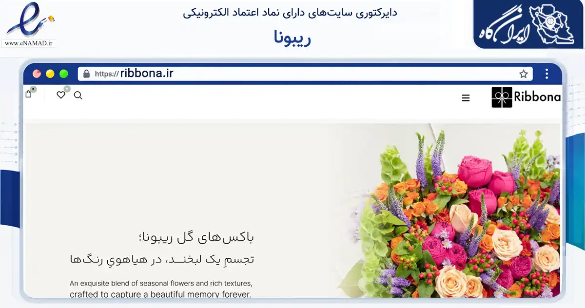 صفحه اصلی سایت ریبونا به نشانی ribbona.ir که در زمینه تجارت، بازرگانی و تبلیغات با مرکزیت شمیرانات فعالیت دارد.
