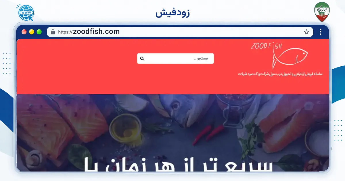 صفحه‌ی اصلی سایت زودفیش به نشانی zoodfish.com