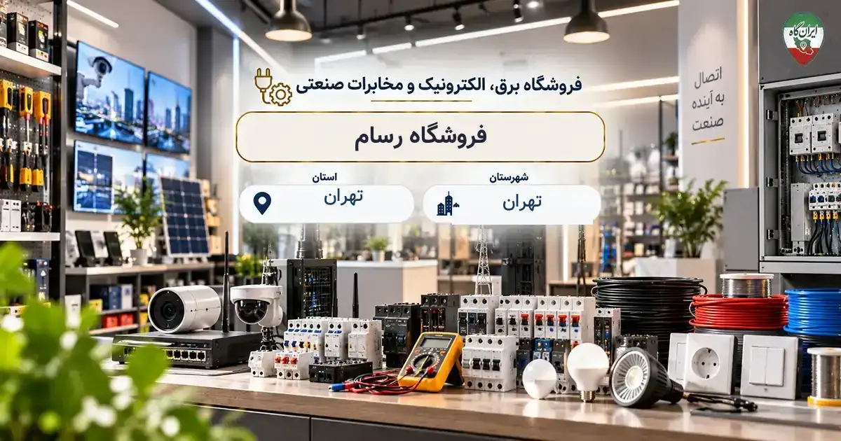 تصویر فروشگاه برق، الکترونیک و مخابرات صنعتی رسام در خیابان لاله زار جنوبی در تهران