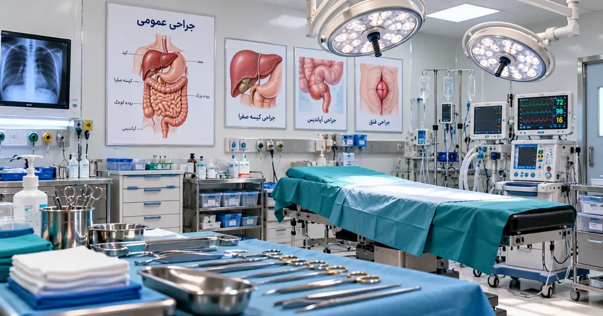 تصویر شاخص صفحهٔ جراحی عمومی در راهنمای پزشکان ایران‌گاه