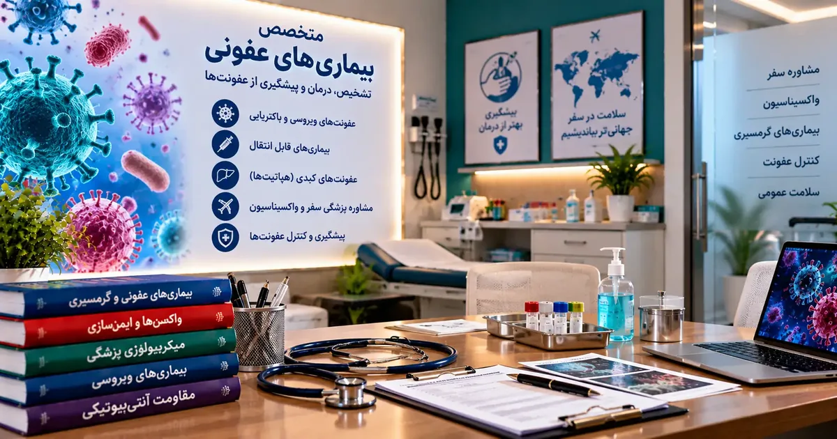 تصویر شاخص صفحهٔ بیماری‌های عفونی در راهنمای پزشکان ایران‌گاه