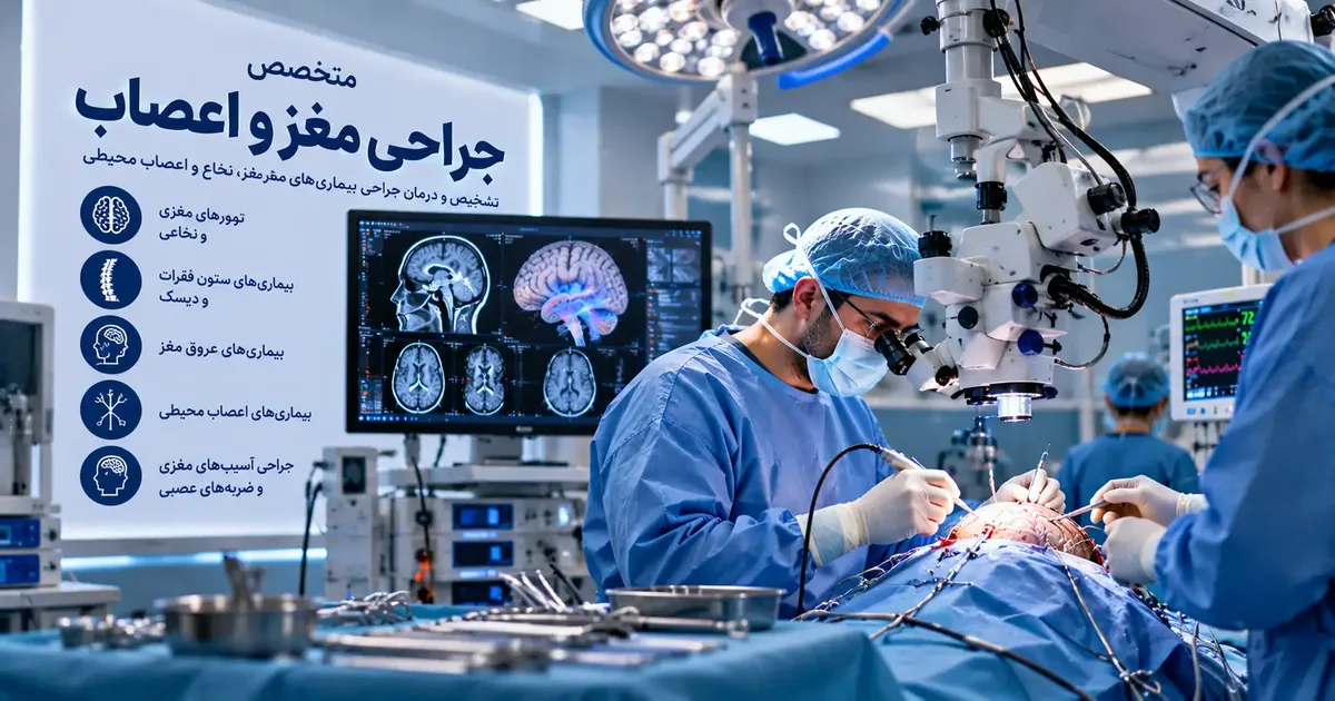 تصویر شاخص صفحهٔ جراحی مغز و اعصاب در راهنمای پزشکان ایران‌گاه