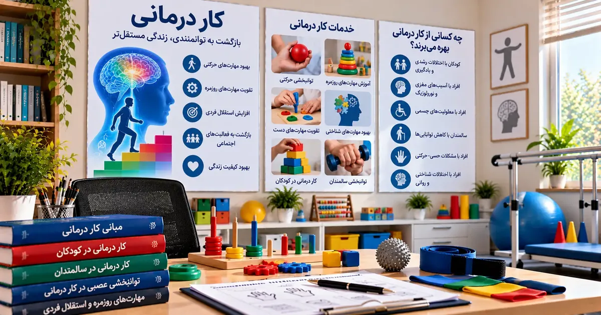 تصویر شاخص صفحهٔ کاردرمانی در راهنمای پزشکان ایران‌گاه