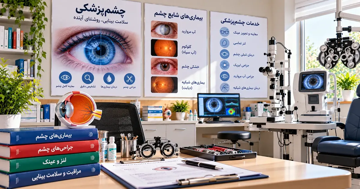 تصویر شاخص صفحهٔ چشم‌پزشکی در راهنمای پزشکان ایران‌گاه