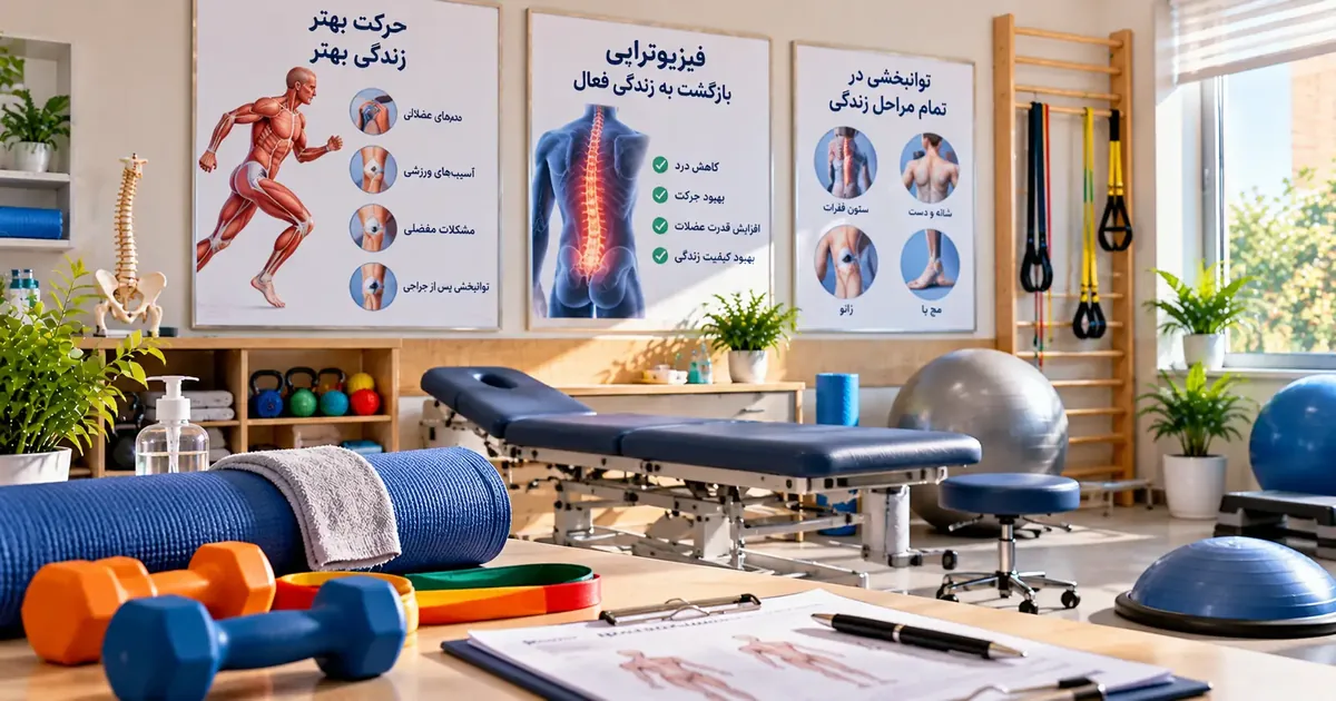 تصویر شاخص صفحهٔ فیزیوتراپی در راهنمای پزشکان ایران‌گاه