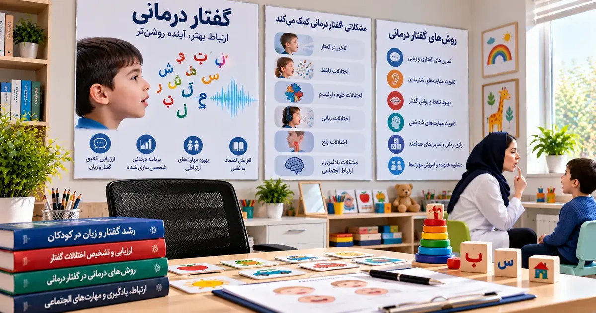 تصویر شاخص صفحهٔ گفتاردرمانی در راهنمای پزشکان ایران‌گاه